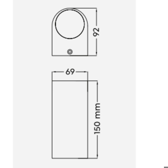 Applique per esterno moderna antracite 