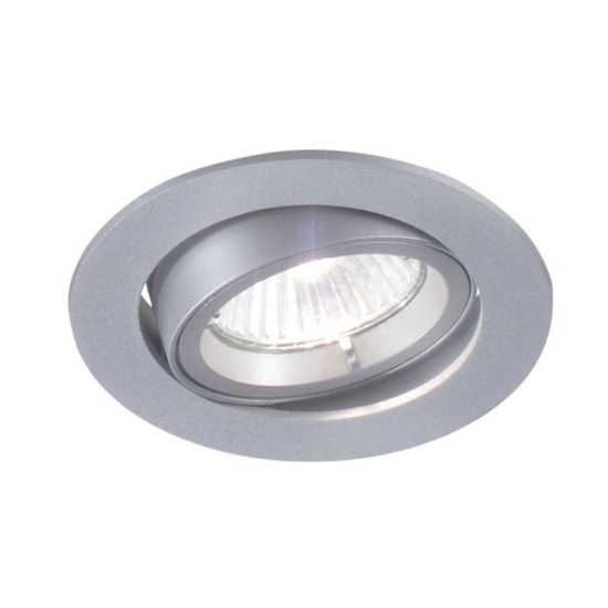 Faretto da incasso a soffitto rotondo grigio orientabile