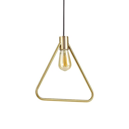 Ideal lux abc sp1 triangle lampada a sospensione triangolo oro ottone pendente