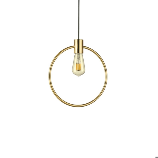 Abc sp1 round ideal lux  round lampadario particolare cerchio ottone oro