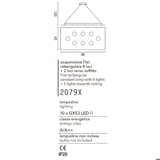 Lampadario led moderno per soggiorno affralux flet