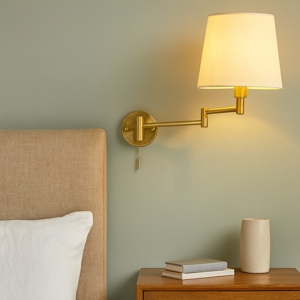 Applique oro ottone da comodino per camera da letto orientabile