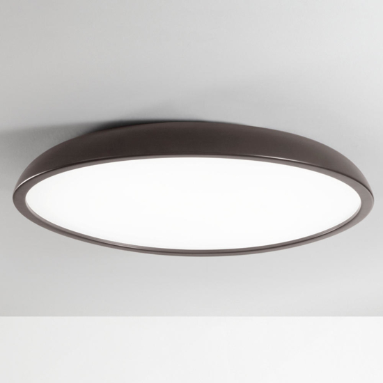 Isyluce plafoniera zenal marrone led 108w dimmerabile rotonda