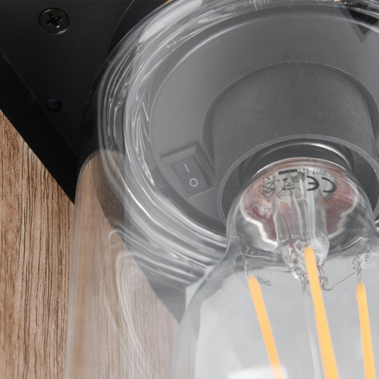 Applqie da esterno effetto legno con sensore crepuscolare interruttore