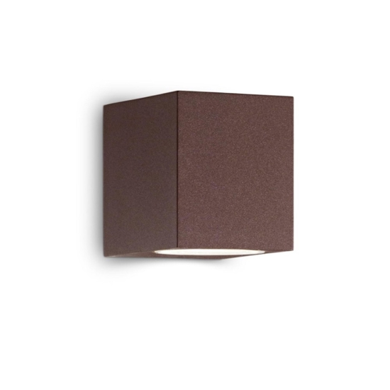 Up ap1 ideal lux applique da esterno marrone cubo corten