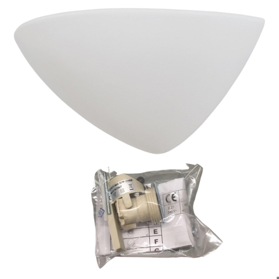 Applique di gesso bianco ceramica mezzaluna