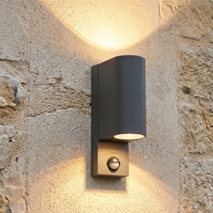 Applique da esterno moderna con sensore di movimento antracite