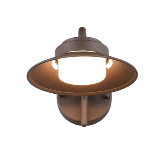 Applique per esterno marrone ruggine ip44