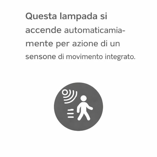 Applique da esterno antracite moderno con sensore di movimento