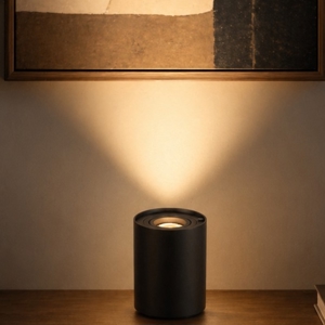 Lampada da tavolo per illuminare quadro parete colore nero