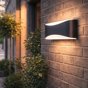 Applique da esterno antracite moderna led 9w 3000k ip65