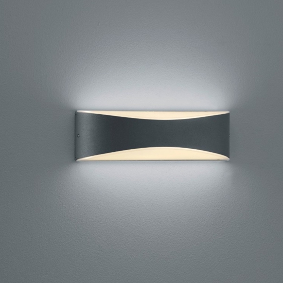 Applique da esterno antracite moderna led 9w 3000k ip65