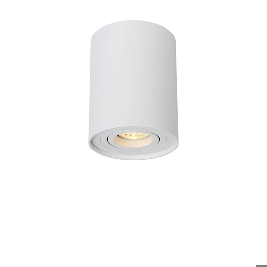 Faretto cilindro bianco da soffitto orientabile