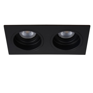 Cestello faretti nero da incasso soffitto 2 luci orientabili