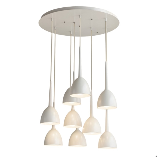 Lampadario moderno per soggiorno bianco affralux bell