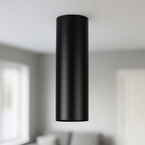 Ideal lux look pl1 faretto cilindro nero da soffitto