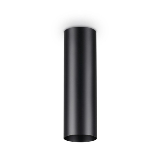 Ideal lux look pl1 faretto cilindro nero da soffitto