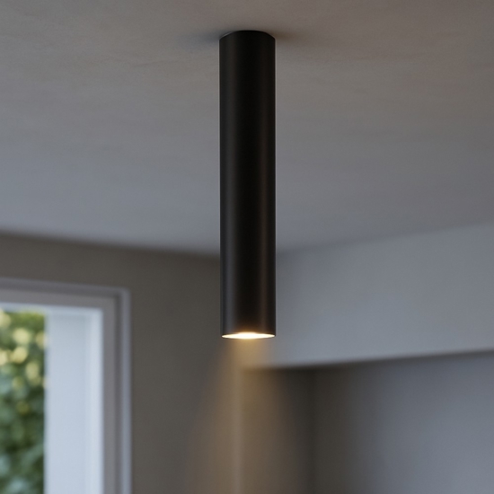 Look pl1 ideal lux faretto da soffitto cilindro nero