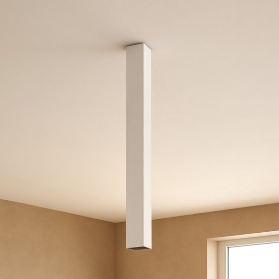Sky pl1 h75 idea lux faretto squadrato da soffitto led 5w 3000k bianco
