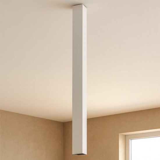 Sky pl1 h75 idea lux faretto squadrato da soffitto led 5w 3000k bianco