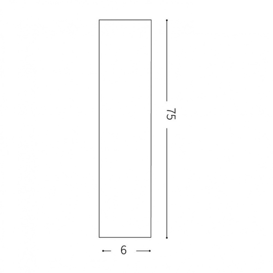 Sky pl1 h75 idea lux faretto squadrato da soffitto led 5w 3000k bianco