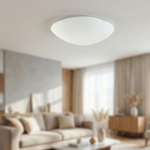 Plafoniera di vetro 30cm bianca in vetro fabas luce pandora e27
