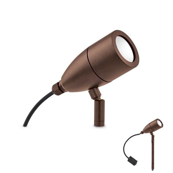 Inside pr1 coffee ideal lux faretto da giardino con picchetto marrone