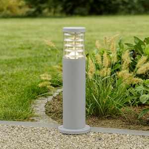 Lampione tronco pt1 h40 bianco da giardino ip65 ideal lux per esterni