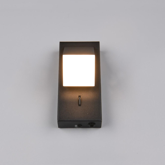 Applique comodino camera da letto nero led 3000k orientabile