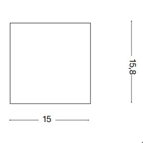 Techo pl1 big faretto da esterno ip54 cubo bianco per soffitto