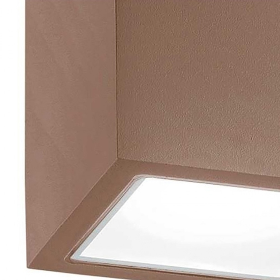 Ideal lux techo pl1 small faretto cubo da soffitto per esterno corten