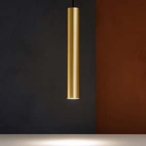 Look sp1 d06 lampada oro dorata sospensione ideal lux
