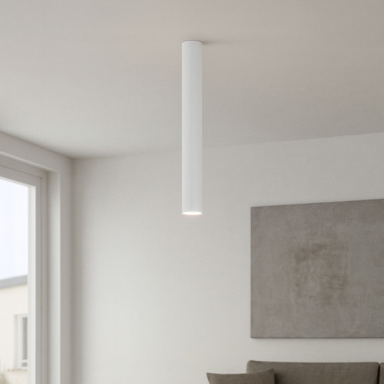 Look pl1 faretto per cucina da soffitto cilindro bianco ideal lux