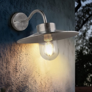 Applique da esterno ip44 acciaio zincato anti corrosione salsedine