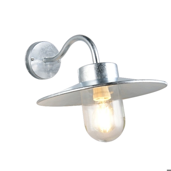 Applique da esterno ip44 acciaio zincato anti corrosione salsedine