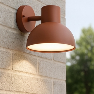 Applique da esterno moderna ip44 h18 cm arancione