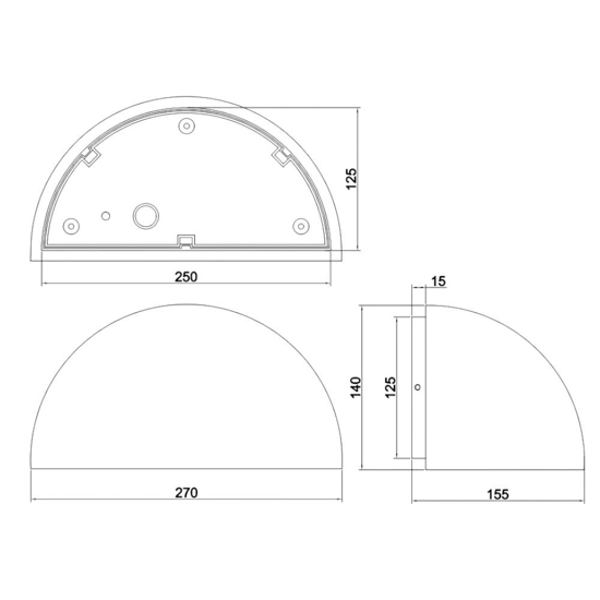 Applique per esterno ip44 h14 cm ruggine corten