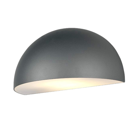 Applique da giardino ip44 h14 cm grigio antracite