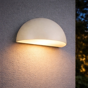 Applique da esterno moderna ip44 h14 cm color sabbia