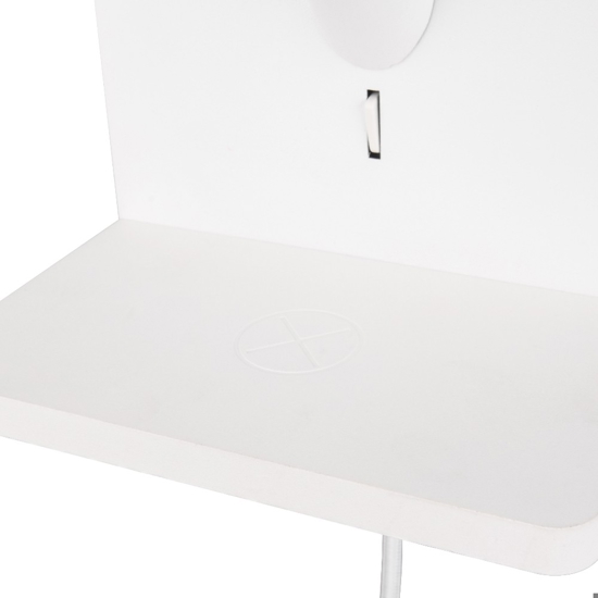 Lampada a parete per comodini bianco con base di ricarica presa usb