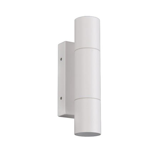 Applique da esterno bianco anti corrosione 2 luci ip65