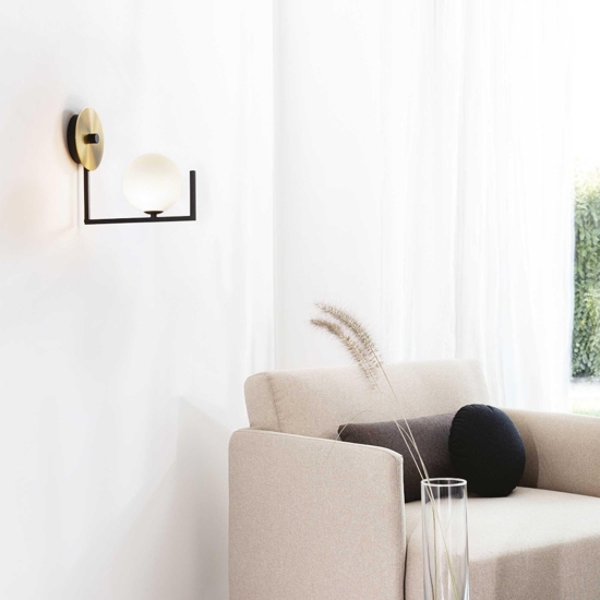 Birds ap1 ideal lux lampada da parete applique sfera vetro