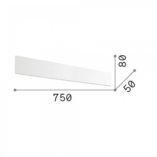 Applique zig zag ap1 d75 nero ideal lux led 30w 3000k moderna