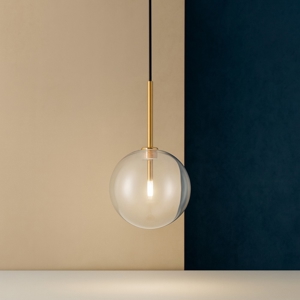 Equinoxe sp1 d15 ottone ideal lux lampada da comodino sfera vetro