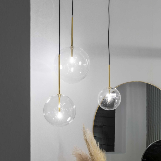 Equinoxe sp1 d15 ottone ideal lux lampada da comodino sfera vetro