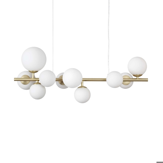 Perlage sp10 ideal lux lampadario ottone per soggiorno