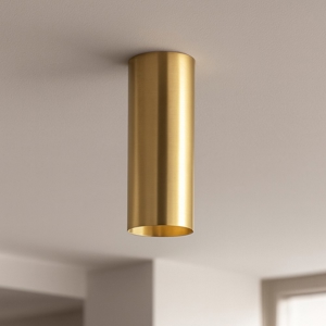 Look pl1 ideal lux faretto cilindro oro ottone gu10 7w 3000k