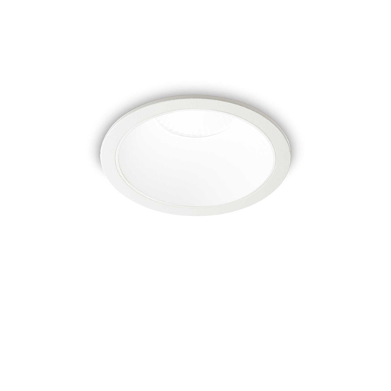 Ideal lux game trim round faretto incasso 2700k 11w rotondo bianco