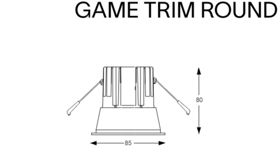 Ideal lux game trim round faretto incasso 2700k 11w rotondo bianco