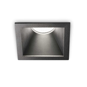 Game trim square ideal lux faretto da incasso led 11w 2700k nero quadrato